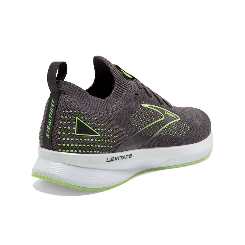 Męskie buty do biegania Brooks Levitate StealthFit 5 szaro-zielone 2 Męskie buty do biegania Brooks Levitate StealthFit 5 szaro-zielone