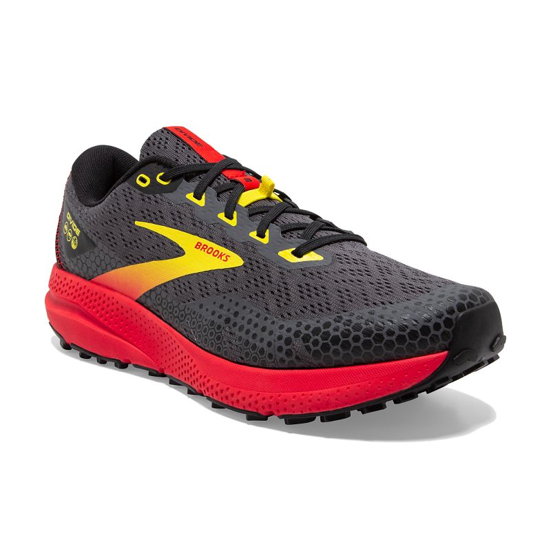Męskie buty do biegania Brooks Divide 3 szaro-czerwone 1 Męskie buty do biegania Brooks Divide 3 szaro-czerwone
