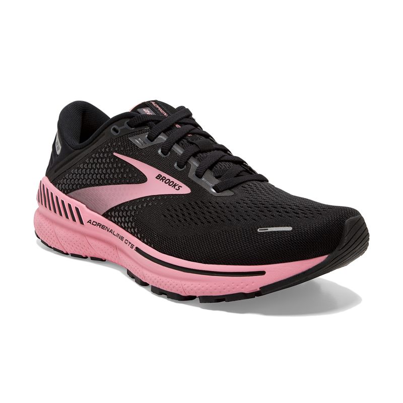 Damskie buty do biegania Brooks Adrenaline GTS 22 czarno-różowe 1 Damskie buty do biegania Brooks Adrenaline GTS 22 czarno-różowe