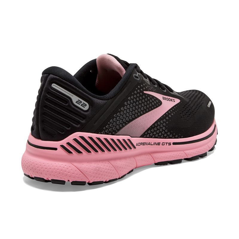 Damskie buty do biegania Brooks Adrenaline GTS 22 czarno-różowe 2 Damskie buty do biegania Brooks Adrenaline GTS 22 czarno-różowe