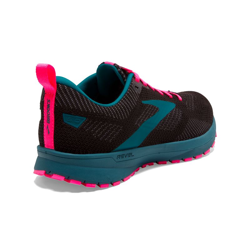 Damskie buty do biegania Brooks Revel 5 Czarno-zielone 2 Damskie buty do biegania Brooks Revel 5 Czarno-zielone