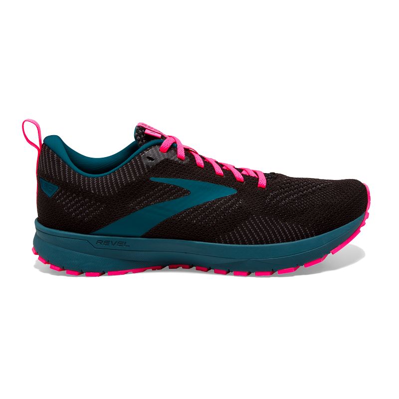 Damskie buty do biegania Brooks Revel 5 Czarno-zielone 4 Damskie buty do biegania Brooks Revel 5 Czarno-zielone