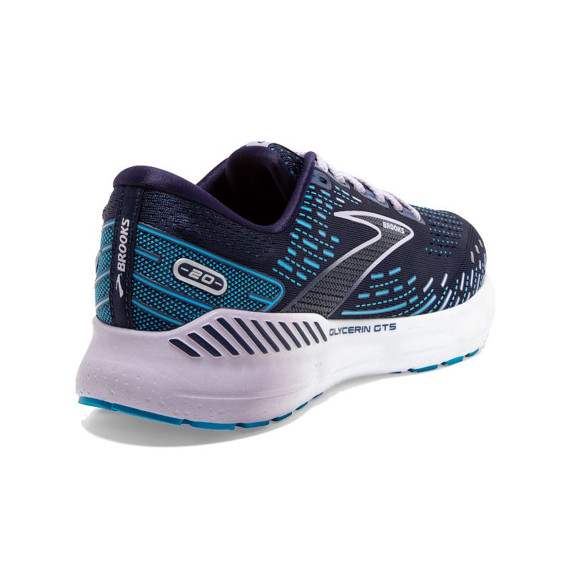 Damskie Buty do biegania Brooks Glycerin GTS 20 Granatowo-szare 7 Damskie Buty do biegania Brooks Glycerin GTS 20 Granatowo-szare