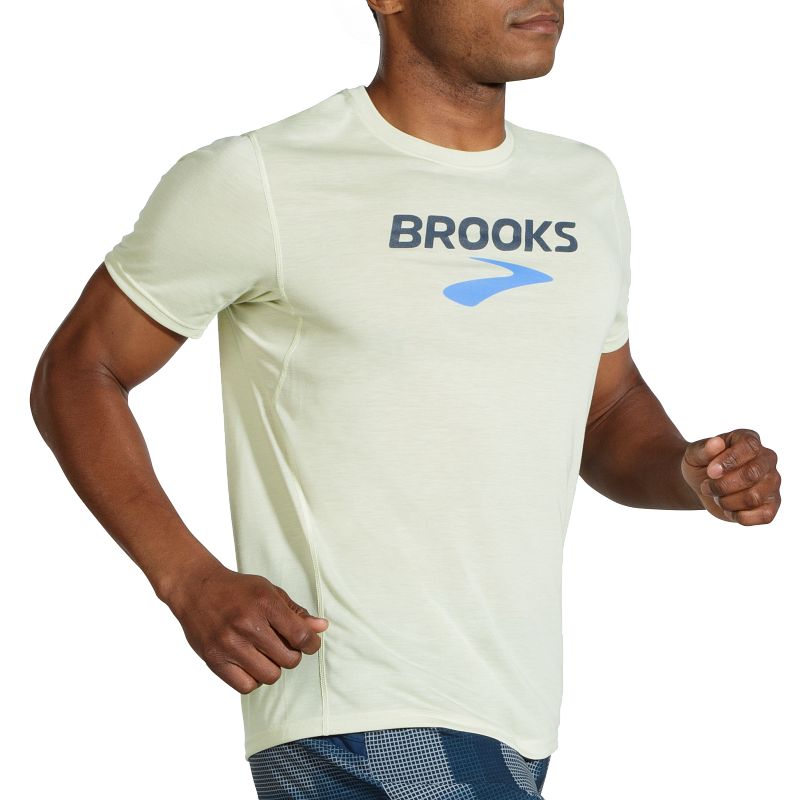 Męska koszulka do biegania Brooks Distance Graphic Short Sleeve 2 Męska koszulka do biegania Brooks Distance Graphic Short Sleeve