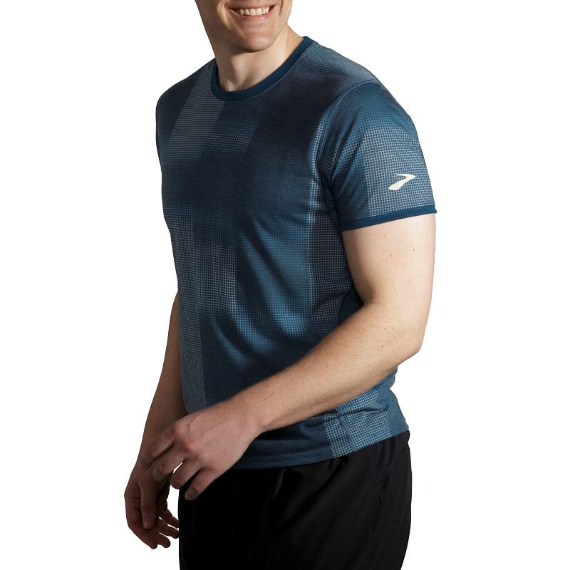 Męska koszulka do biegania Brooks Distance Graphic Short Sleeve 5 Męska koszulka do biegania Brooks Distance Graphic Short Sleeve