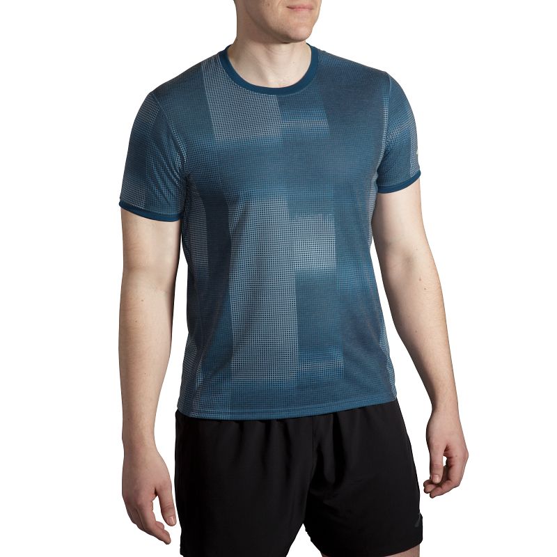 Męska koszulka do biegania Brooks Distance Graphic Short Sleeve 3 Męska koszulka do biegania Brooks Distance Graphic Short Sleeve