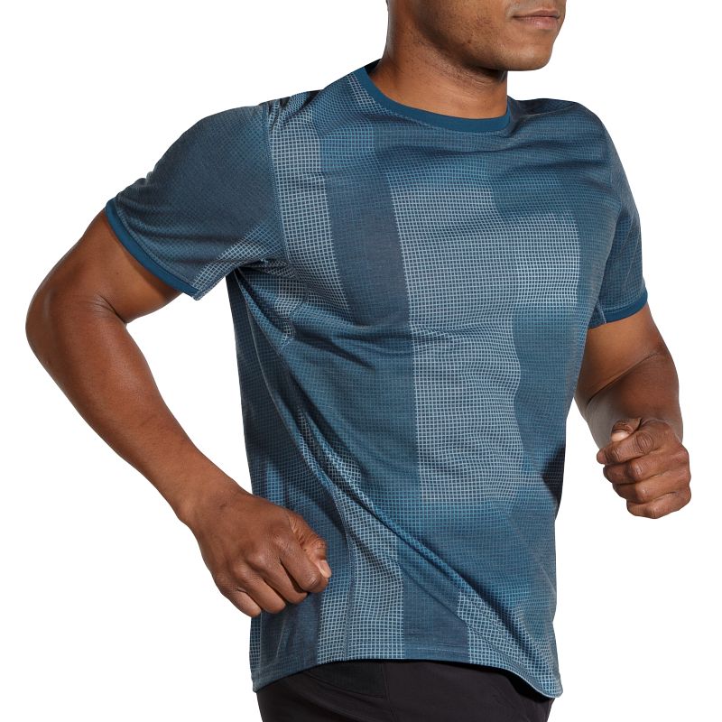 Męska koszulka do biegania Brooks Distance Graphic Short Sleeve 2 Męska koszulka do biegania Brooks Distance Graphic Short Sleeve