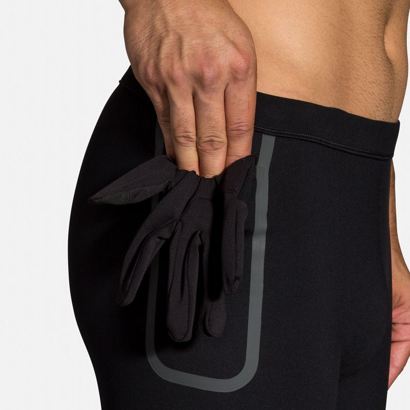 Męskie spodnie do biegania Brooks Momentum Thermal Tight 4 Męskie spodnie do biegania Brooks Momentum Thermal Tight