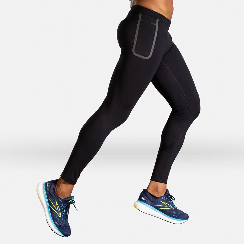 Męskie spodnie do biegania Brooks Momentum Thermal Tight 7 Męskie spodnie do biegania Brooks Momentum Thermal Tight