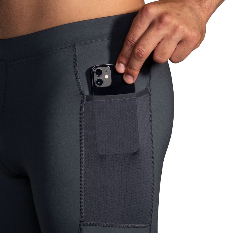 Męskie spodnie do biegania Brooks Momentum Thermal Tight 5 Męskie spodnie do biegania Brooks Momentum Thermal Tight