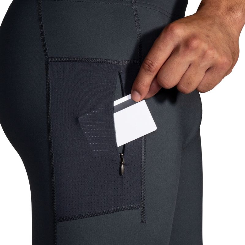 Męskie spodnie do biegania Brooks Momentum Thermal Tight 7 Męskie spodnie do biegania Brooks Momentum Thermal Tight