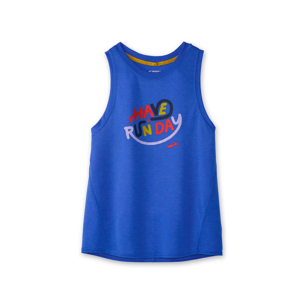 Damska koszulka do biegania Brooks Distance Graphic Tank 5 Damska koszulka do biegania Brooks Distance Graphic Tank
